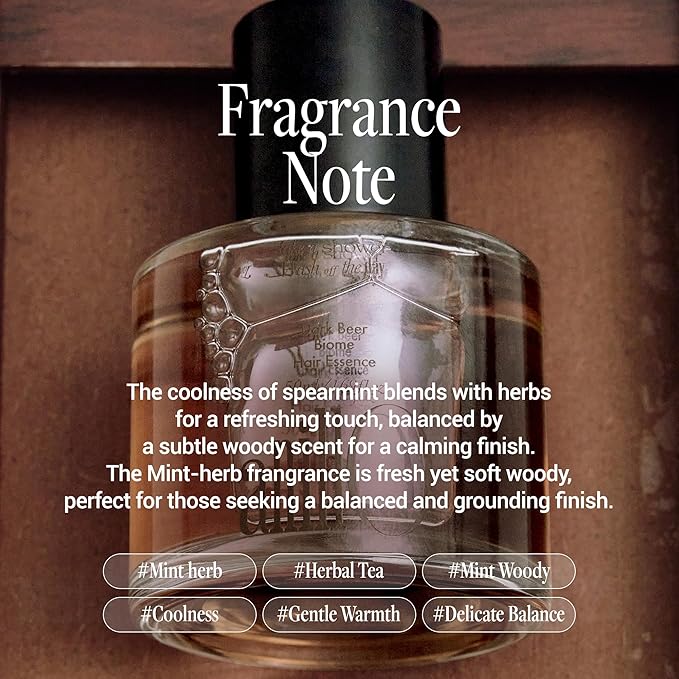 ANILLO Dark Beer Biome Hair Essence - Strengthening & Nourishing Damage Repair Hair Oil Serum with Biotin, Olive Oil, Beer Yeast &10-type Protein Complex - Vegan, Paraben & Silicone Free 1.69 fl oz