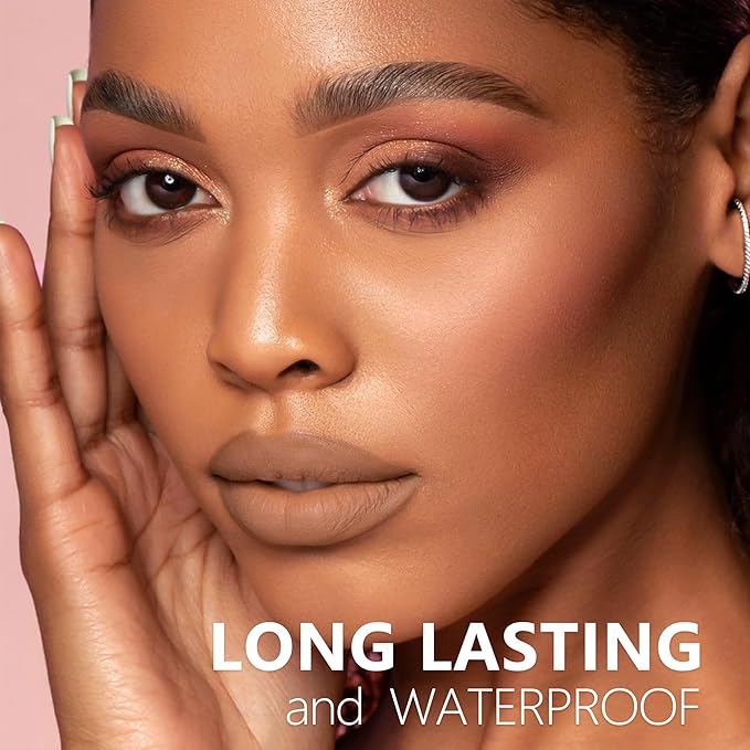 Nude Brown Dark Red Lipstick 3Pc Long Lasting Lipsticks for Women Pigmented Smudgeproof Transferproof Vegan Cruelty Free Lip Color, A61/50/48