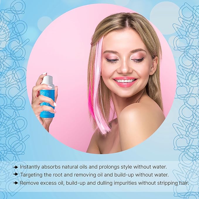 blowPro Faux Dry, Dry Shampoo Powder, Removes Excess Oil & Product Buildup w/o Water, No crunchy Residue, Creates Volume, Protein blend adds Shine and Resilience, Pouf Technology Travel Size 1.7oz