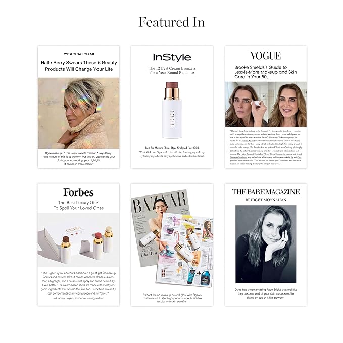 Ogee Sculpted Face Stick (OBSIDIAN - MATTE DEEP BRONZE) Certified Organic Bronzer Stick & Contour Makeup - Multi-Use Bronzer Stick for Face