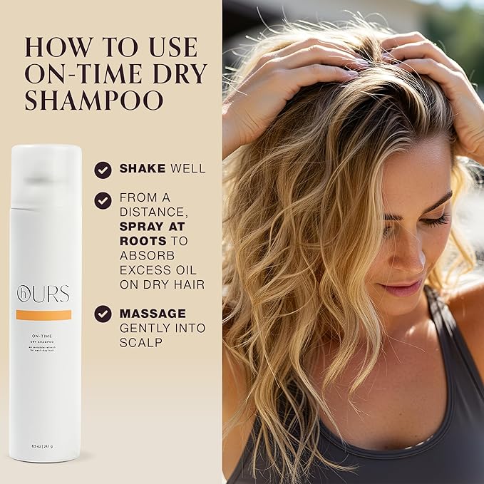 On-Time Dry Shampoo For Women | Professional Full-Size Sulfate, Paraben, & Cruelty Free Spray with Nourishing Formula | Award-Winning Soft Volume Refresh for All Hair Types | 8.5 oz