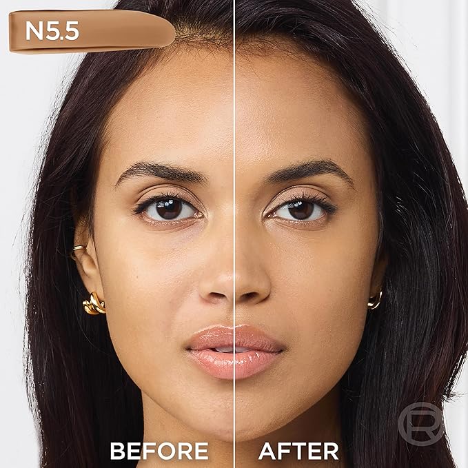 L'Oreal Paris True Match Super-Blendable Foundation, Medium Coverage Liquid Foundation Makeup, N5.5, Medium, 1 Fl Oz