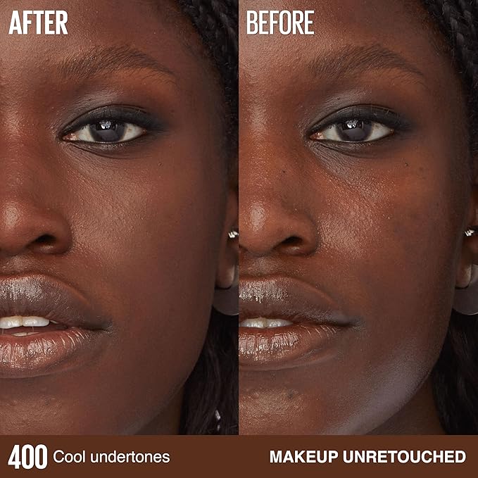 Maybelline Super Stay Lumi-Matte Foundation, Lightweight and Buildable Full Coverage Foundation Makeup For Up To 30HR Wear, 400, 1 Count (Pack of 2)