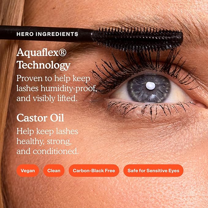 Tower 28 Mascara – Volumizing & Lengthening Lash Makeup | No Clumping, No Flaking, Smudge-Free | Gentle for Sensitive Eyes, Eco-Conscious Packaging – Jet Black