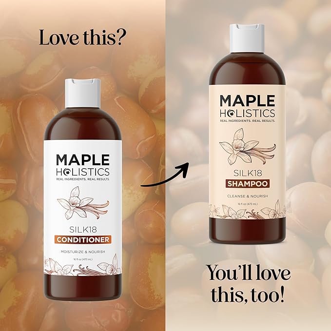 Silk Protein Conditioner for Damaged Hair - Ultra Moisturizing Conditioner for Dry Hair with Deeply Nourishing Shea Butter Argan Oil Green Tea & Aloe - Helps Define Curls & Control Frizz (16 Fl Oz)