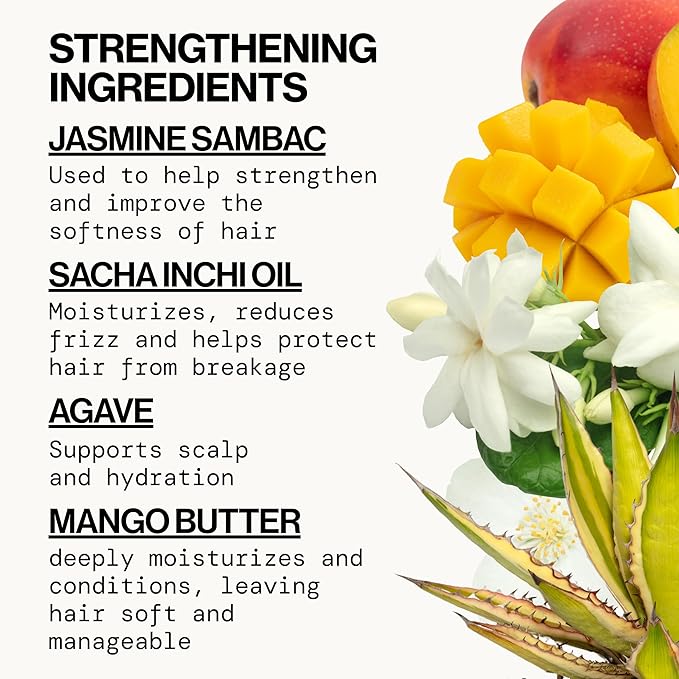 Pacifica Jasmine Agave Strength & Shine Foaming Shampoo – Repairing Foam Shampoo for Dry, Damaged or Bleached Hair, Deep Clean & Glossy Finish, Clean Beauty Vegan & Cruelty-Free Dermatologist Tested