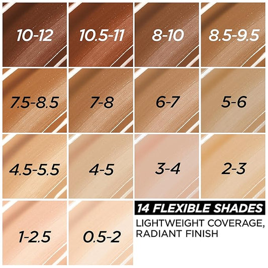 L'Oreal Paris True Match Nude Hyaluronic Tinted Serum Foundation with 1% Hyaluronic acid, Rosy Light 1-2.5, 1 fl. oz.