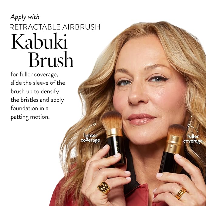 LAURA GELLER NEW YORK Award-Winning Baked Balance-n-Brighten Color Correcting Powder Foundation - Deep - Buildable Light to Medium Coverage - Demi-Matte Natural Finish