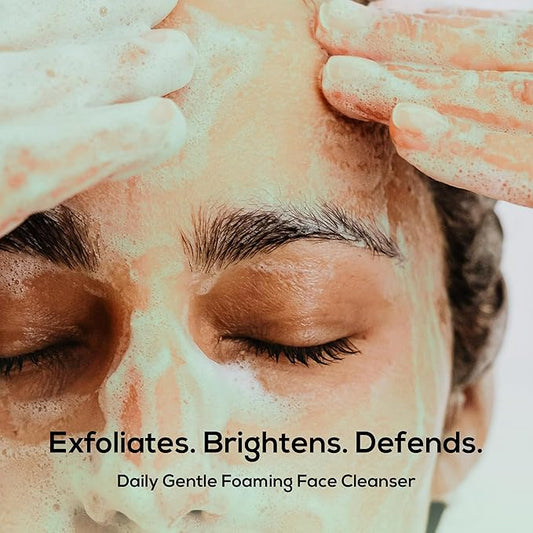 MARLOWE. No. 129 Gentle Foaming Facial Cleanser 4.5 Oz, Exfoliating, Brightening & Protective Daily Mens Face Wash with PHA, Natural Green Tea Extracts & Antioxidants, Unscented & Vegan