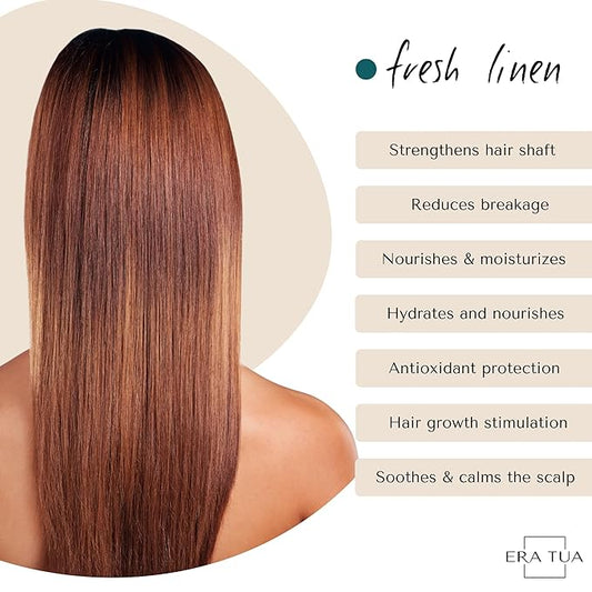 Fresh Linen Conditioner | Dutch Made & Formulated | Moisturizing & Repairing Conditioner for Dry, Damaged Hair | Uplifting Bergamot, Jasmine & Rose Scent | 200 ml