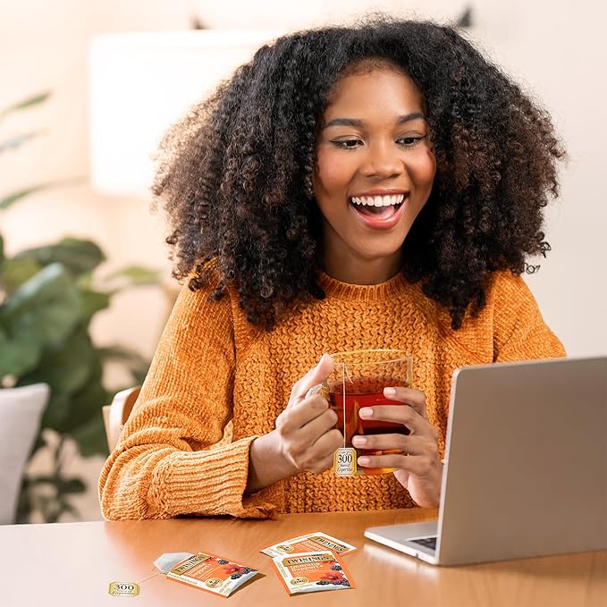 Twinings Superblends Immune Support+ Zinc Blackberry Flavoured Hibiscus, Elderberry Herbal, Naturally Caffeine-Free, 16 Tea Bags (Pack of 6), Enjoy Hot or Iced, 96 Teabags