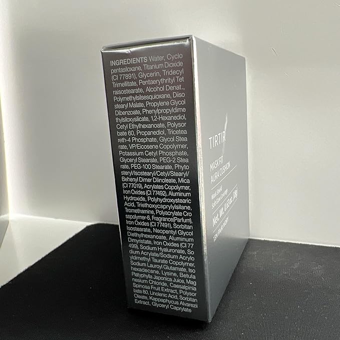 TIRTIR Mask Fit Aura Silver Cushion Foundation | Semi-glow Finish, Natural Coverage, Moisturizing, Lightweight, Korean cushion foundation (#13N Fair Ivory, Full Size, 0.63 Fl Oz)