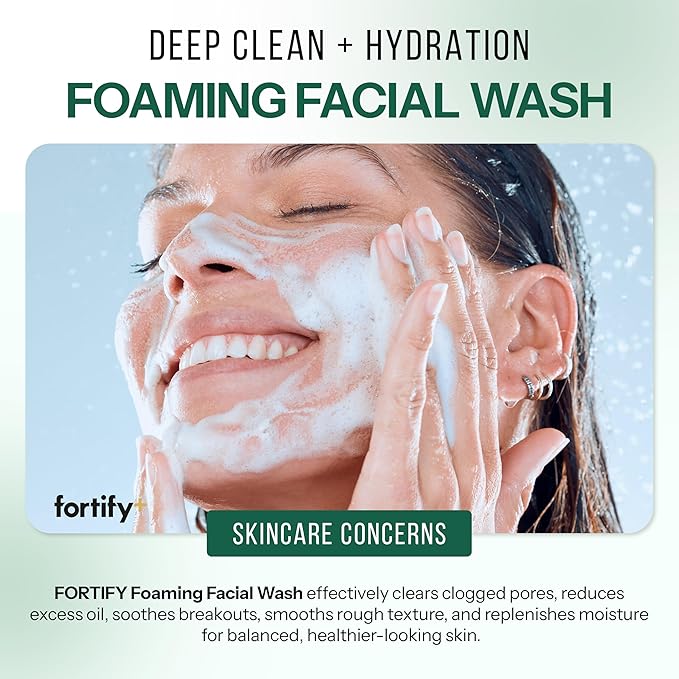 Foaming Facial Cleanser with Hyaluronic Acid + Salicyclic Acid - 3-in-1: Detox, Treat, Boost - Deep Purifying & Hydrating Face Wash - Dermatologist Tested, All Skin Types - 2 Pack