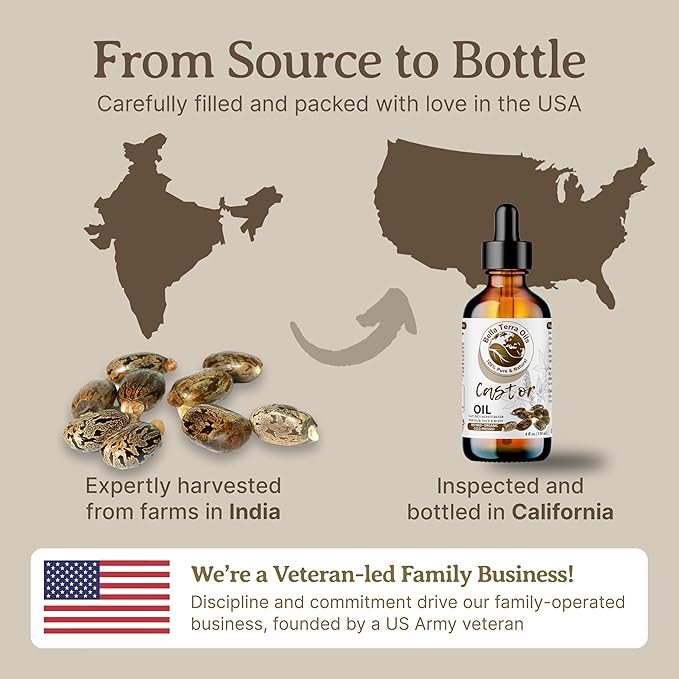 Bella Terra Oils Pure Castor Oil for Hair, Lashes, Brows & Skin – 1gallon, Deeply Moisturizing, Enhance Shine, Nourish Skin