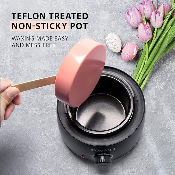 Waxer II Waxing Kit for Women and Men Non-Sticky, Teflon-Coated - Wax Warmer for Hair Removal incl. 300g Wax Beads, 20 Spatulas