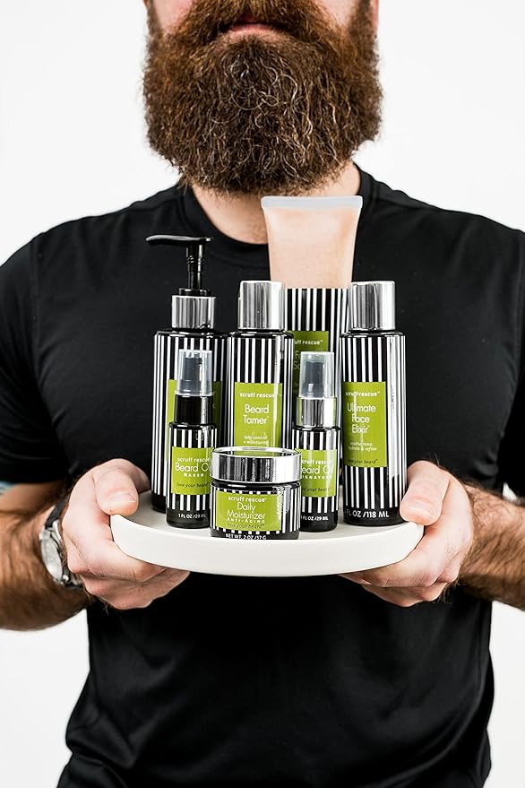 MGA Vegan Shave Gel for Men - Scruff Rescue Super Slick Shaving Gel for Men Sensitive Skin | Face Friendly pH Prevent Razor Bumps & Provides a Close, Smooth Shave with Less Skin Irritation - 6 fL OZ