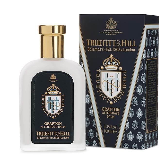 Truefitt & Hill Luxury Aftershave Balm - Grafton - Premium Soothing Moisturizer with Aloe Vera Extract - 3.38 oz.