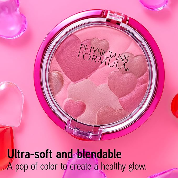 Physicians Formula Happy Booster Glow & Mood Boosting Blush, Silky Smooth Formula, Hypoallergenic, Blends Easily with Radiant Finish – Rose