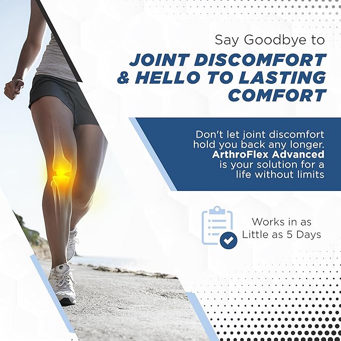 ArthroFlex Advanced Joint Health Supplement – 60 Capsules - Vital Joint Supplements for Women and Men, Type II Collagen Cartilage Supplement, Made in USA Health Care Supplements