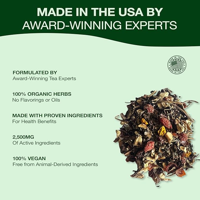 Organic Dandelion Wolfberry Tea - Kidney and Liver Detox Tea - Organic Liver Kidney Cleanse & Detox with Dandelion, Goji Berry, Milk thistle, Turmeric, Hibiscus and extra Herbal Ingredients