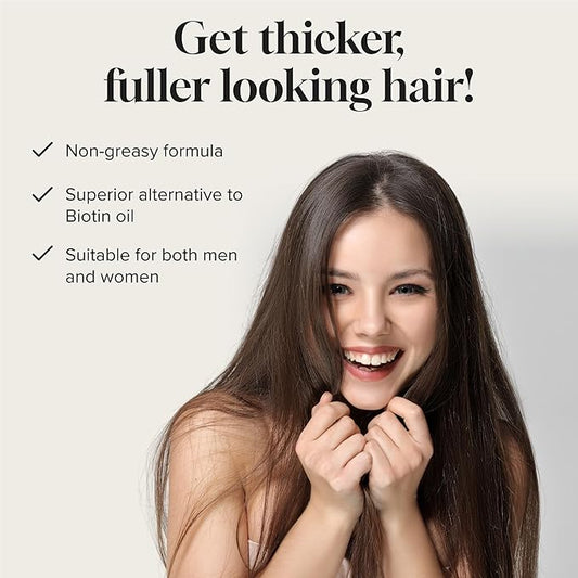 Biotin Hair Growth Serum Advanced Topical Formula To Help Grow Healthy, Strong Hair Suitable for Men and Women of All Hair Types Hair Loss Support By Pureauty Naturals 2 Fl Oz (Pack of 1)