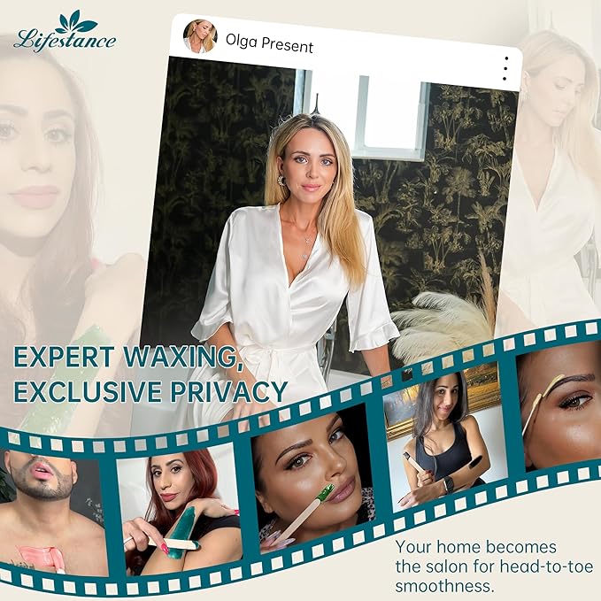 Lifestance Hard Waxing Beads for Large Areas - 1lb Blackberry Coarse Hair Removal for Underarm, Leg, Body, Brazilian Bikini at Home for Women and Men