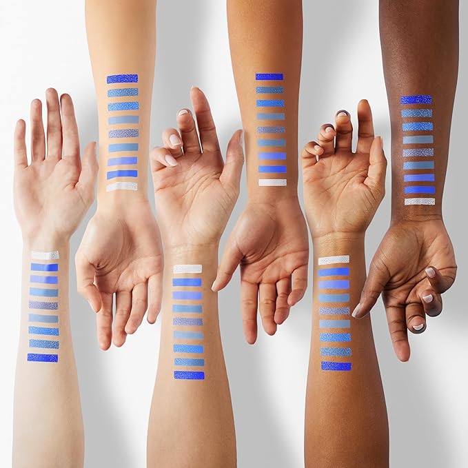 AMY'S DIARY Blue Eyeshadow Palette Eye shadow Makeup,Navy Blue Eyeshadow Shiny Sparkle Shimmer Glitter Eyeshadow Waterproof Pallete,royal blue Glitter Blue Eye Make Up