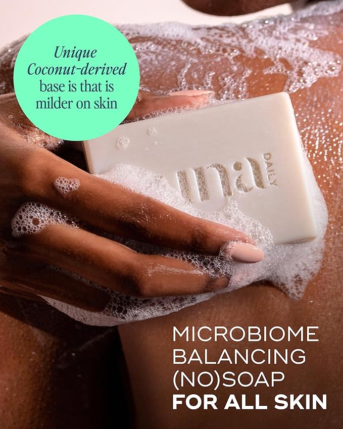 Luna Daily Soap-Free Bar | Natural pH-Balanced Cleanser for Sensitive Skin | Replaces Body Wash and Shaving Cream | Moisturizing Shea Butter & Coconut Oil Formula for Feminine Care,125 g