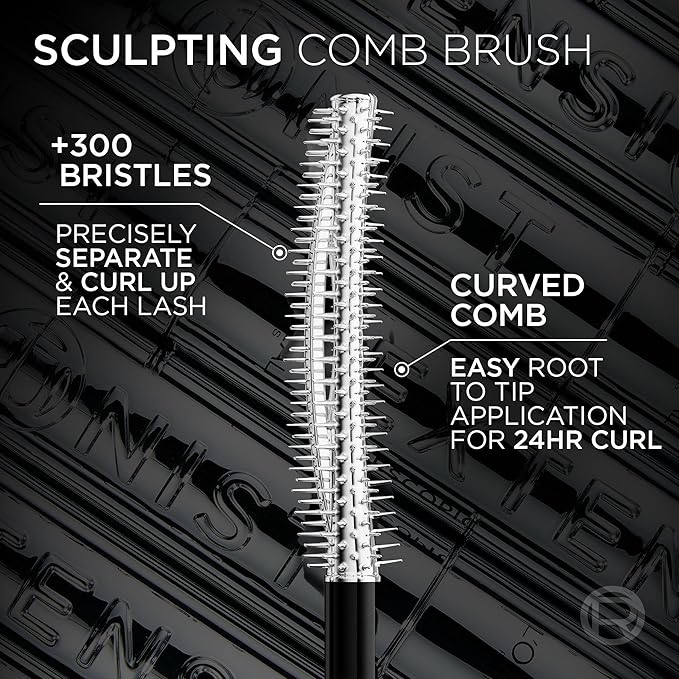 L'Oreal Paris Extensionist Mascara, Lengthening, Volumizing, and Curling Formula For a Lash Extension Eye Makeup Look, Washable Black