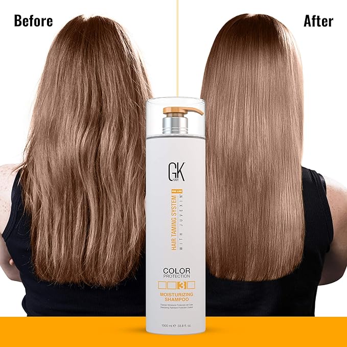 GK HAIR Sulfate-Free Moisturizing Shampoo for Women Deep Conditioning Hair Mask with Keratin and Argan Oil Frizz Control Hydrate Treatment for Dry Color-Treated Damaged Hair – 33.8 Ounce