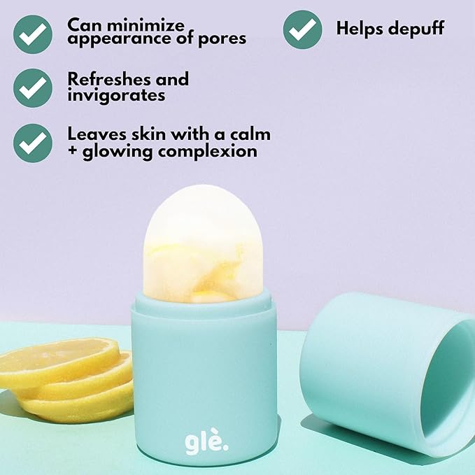 Gle Skincare Cryotherapy Ice Massager Infused with Niacinamide - Cryo ICY Pops Face Massage Ice Roller | Cryotherapy Cooling Facial Ice Massager - for Face & Eyes