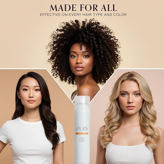 On-Time Dry Shampoo For Women | Professional Full-Size Sulfate, Paraben, & Cruelty Free Spray with Nourishing Formula | Award-Winning Soft Volume Refresh for All Hair Types | 8.5 oz