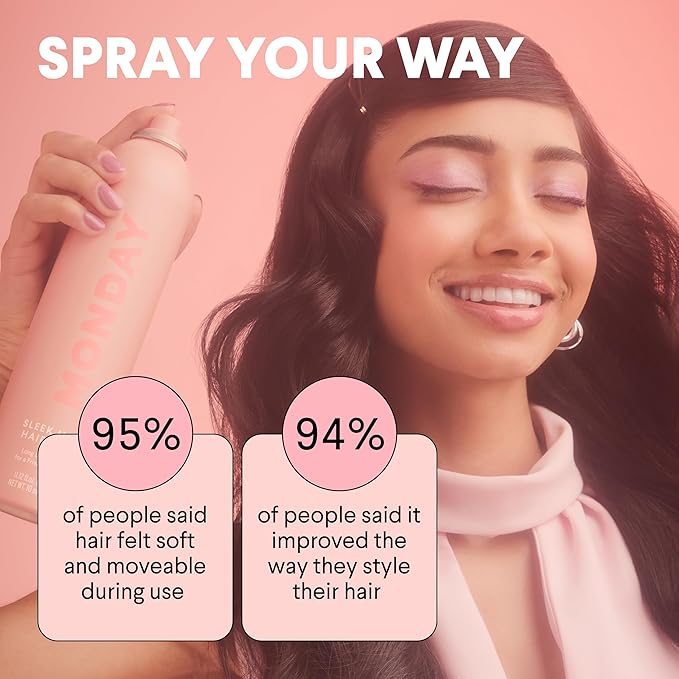 MONDAY HAIRCARE SLEEK HOLD Hairspray for long-lasting finish 329 mL