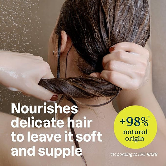 ATTITUDE Hair Conditioner for Sensitive Dry Scalp, Soothing Oat, Naturally Derived Ingredients, Dermatologically Tested, Vegan Detangler, Extra Gentle, Unscented, 32 Fl Oz