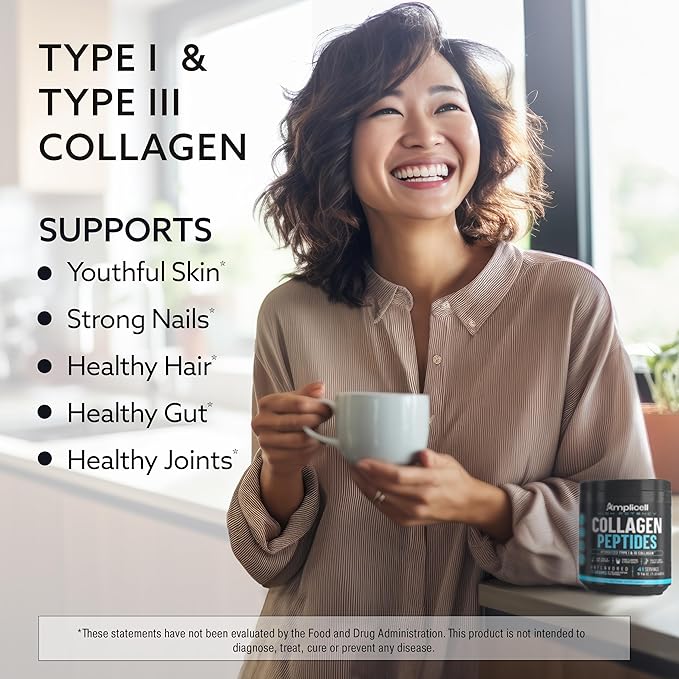 Multi Collagen Peptides Powder – Hydrolyzed Protein Supplement with Type 1 & 3 – Grass Fed, Unflavored, Keto & Paleo Friendly – Hair, Skin, Nails, Joints for Women & Men – 41 Servings