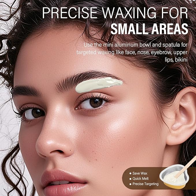 KeShi Waxing Kit, Painless Hair Removal Wax Warmer with 6 Bags Hard WaxBeans for Full Body, Legs, Face, Eyebrows & Bikini— Ideal for Both Women & Men(Cream)