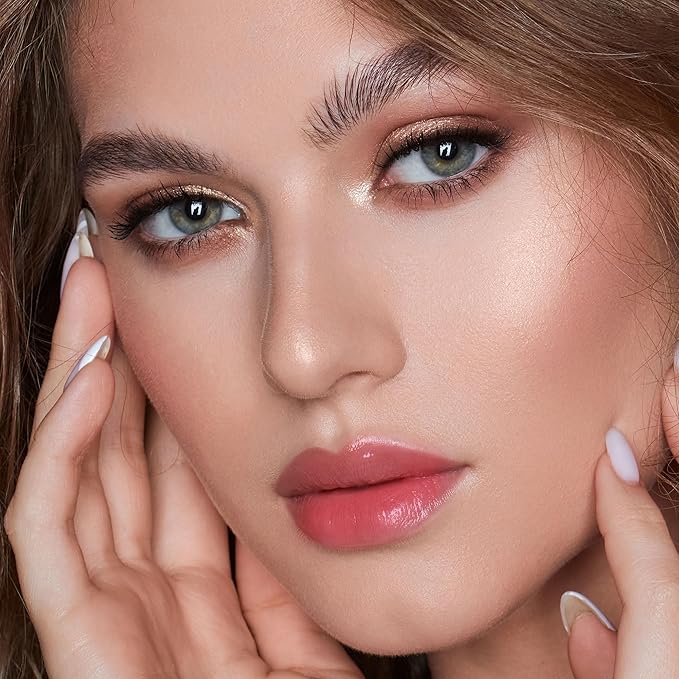 Pink Lipstick for Women Hydrate Glossy Lipstick Moisture Lip Gloss Sheer-Medium Coverage ShineTinted Lip Balm for Dry Lips,DM96 Dusty Pink