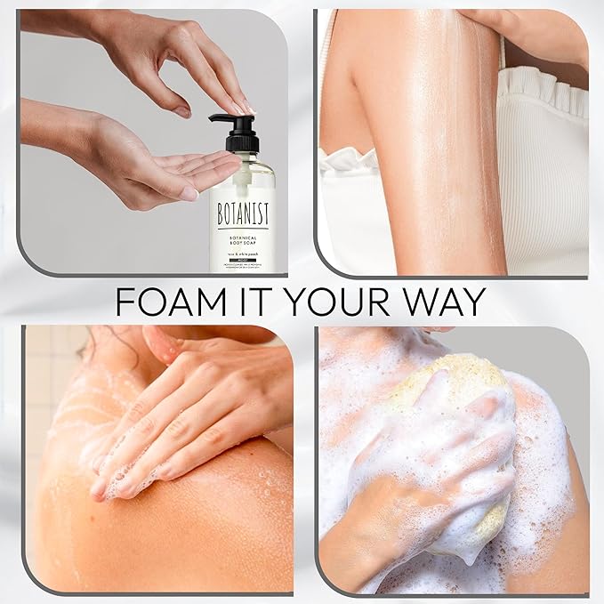 Botanist Mens Hypoallergenic Body Wash, Full Body Wash by Squalane, Shea Butter & Aloe Vera, Shower Gel & Bath Soap from Japan, Sulfate Free 16.5 Fl Oz Cassis & Leaf Green 3EA