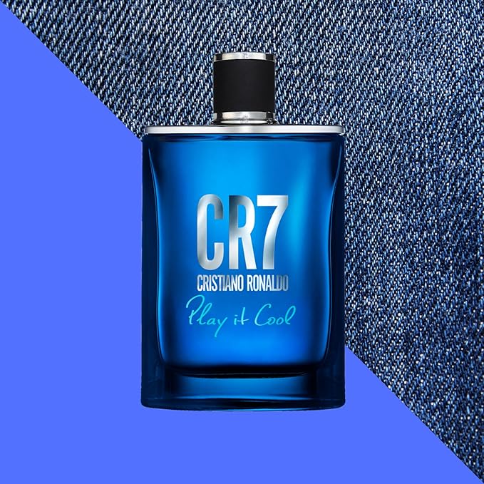 Cristiano Ronaldo CR7 Play It Cool - Blends Bright Citruses And Aromatic Fougere Notes - Fresh, Invigorating And Sensual - Light Enough For Everyday Wear - Masculine Fragrance - 1.7 Oz EDT Spray