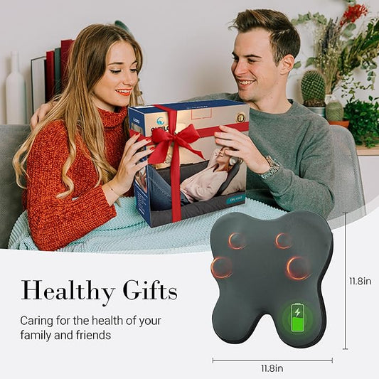 Back Massager with Heat, FSA Eligible HSA Eligible Cordless Shiatsu Neck Massager for Muscle Pain Relief, Kneading Massage Pillow for Neck, Back, Shoulder, Gifts for Women Men