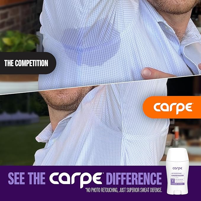 Carpe Underarm Antiperspirant and Deodorant, Clinical strength with Lavender Citrus scent, Combat excessive sweating Stay fresh and dry, Great for hyperhidrosis