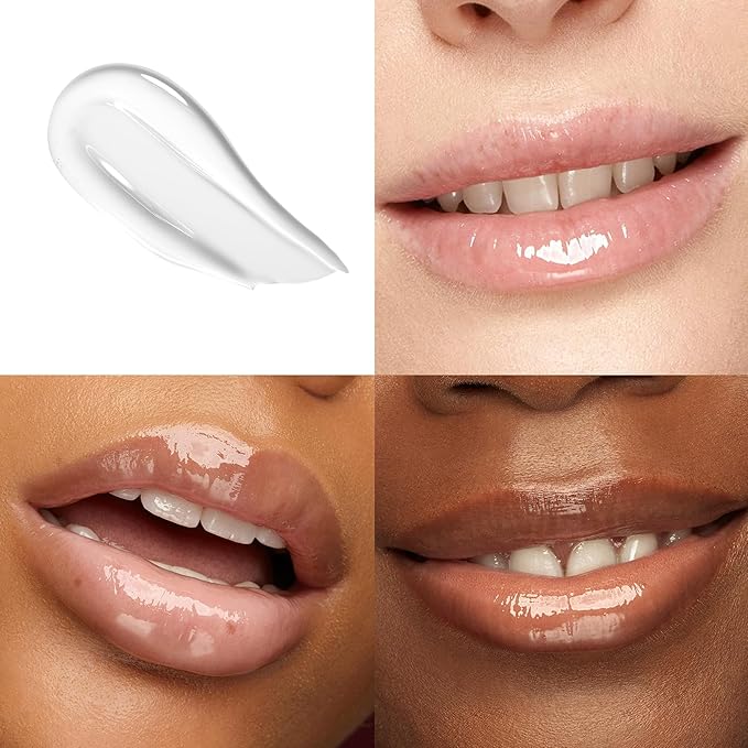 Clear Lip Gloss for Women Lip Plumping Lip Plumper Moisturizing Lip Gloss Enriched with Lip Oil For Dry Lips, M15 Clear Gloss