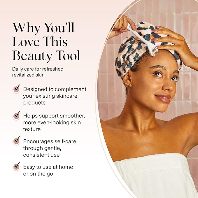 Kitsch Derma Roller – Skin Care Tool & Face Roller for Boosting Absorption of Serums & Oils - Beard Derma Roller for Men - Easy-to-Use Beauty Roller for Skin, Beard & Hair Growth