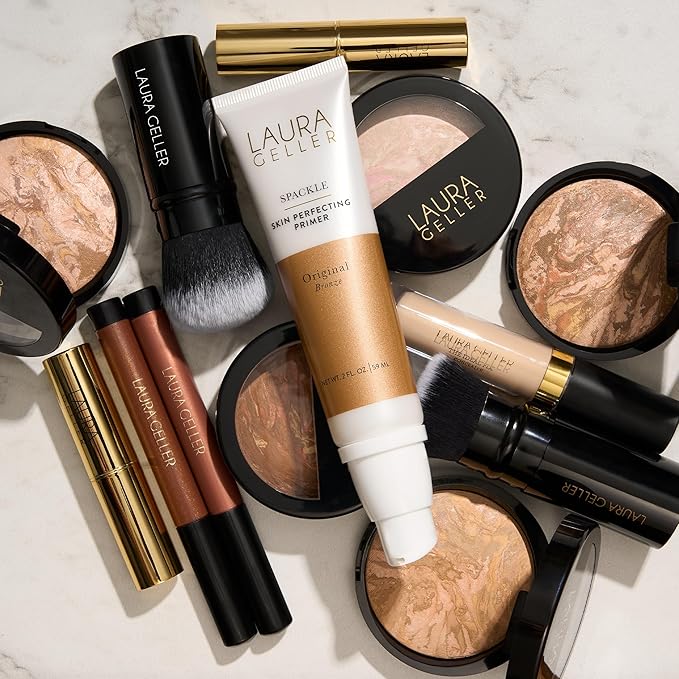 LAURA GELLER NEW YORK Baked Balance-N-Glow Illuminating Foundation - Sand - Buildable Sheer to Light Coverage - Satin Finish