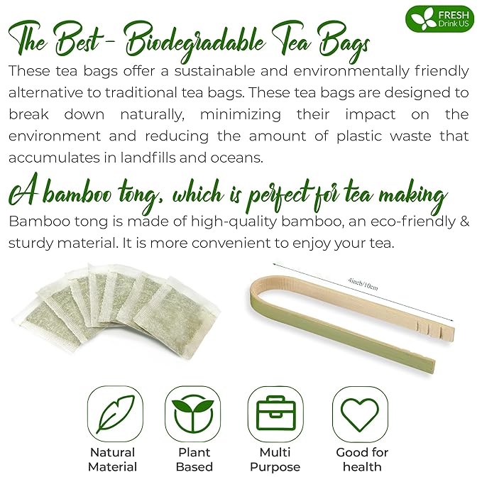 FreshDrinkUS, Premium 135 Nettle Leaf Tea Bags, 100% Natural & Pure, Stinging Nettle Leaf Tea, Nettle Leaf Tea, Burn Nettle, Stinging Nettle, Nettle Tea, Stinger Tea, No Sugar/ Caffeine & Gluten, Vegan