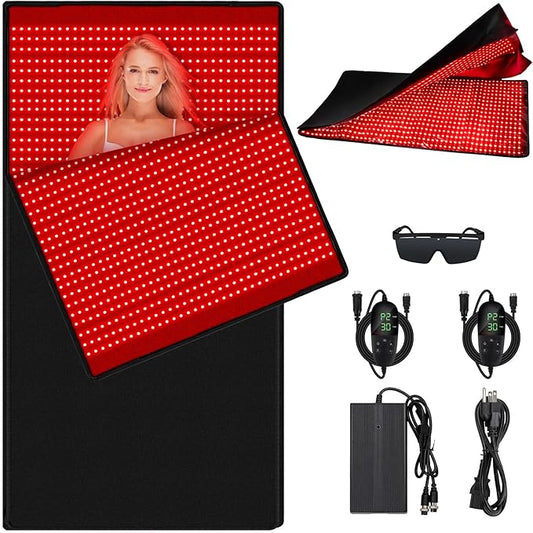 Large Red Light Therapy Mat Full Body, T2000 Big 71''x 35''x10'' Infrared Light Therapy Blanket for Whole Body Pain Relief, 3600 LEDs 660&850nm Dual Wavelength Red Light Therαpy Sleep Bag at Home