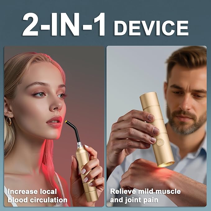 Pain Therapy Light (Model 1301), Near Infrared Light Therapy Wand with LED Light 630, 660, 855, 940nm