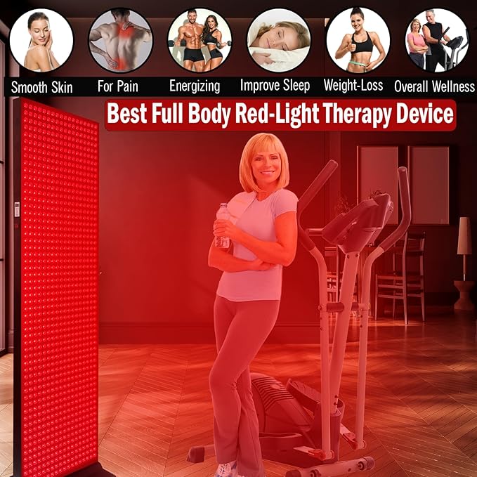 Red Light Therapy Device for Full Body, 630nm, 660nm, 810nm & 850nm, Near Infrared Dual-Chip Clinical Grade LED Panel for Smooth Skin, Weight & Pain Management and Overall Wellness (5040-PRO 1008LED)