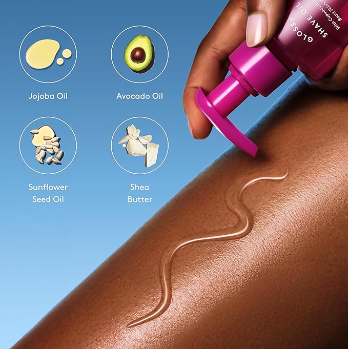 Athena Club Glossy Shave Oil for Women | Super Pink | 8 fl. oz. | 2 pack | Skincare Meets Shave | Luxuriously Smooth Skin | Sensitive-Skin Friendly | Silky Glide | Moisturizing Care