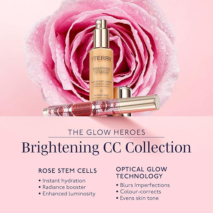 By Terry Brightening CC Serum, Hydrating, Brightening, Illuminating & Color Correcting Skin Primer For Your Face, Sunny Flash, 1 fl oz